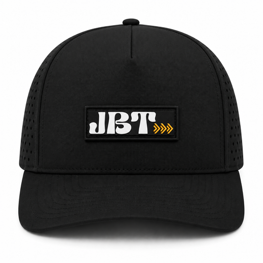 5-Panel Perforated — Black / PVC Premium Patch